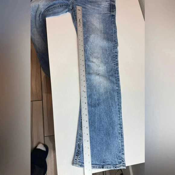 Salvage Distressed Bootcut Embroidered 5 Pocket Men Jeans Size 30x30 - Picture 13 of 13